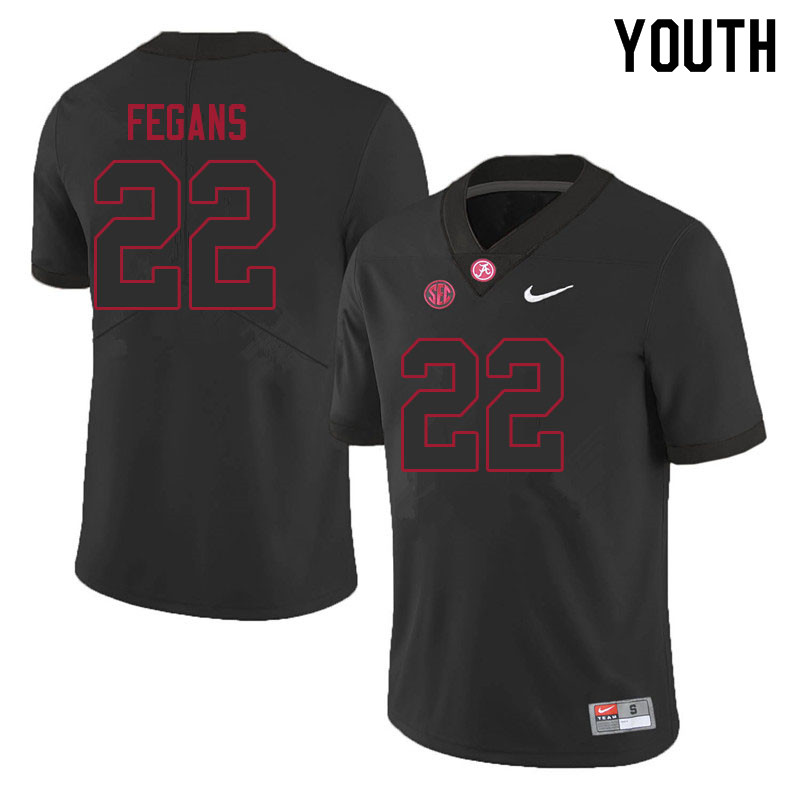 Youth #22 Tre'Quon Fegans Alabama Crimson Tide College Football Jerseys Sale-Black